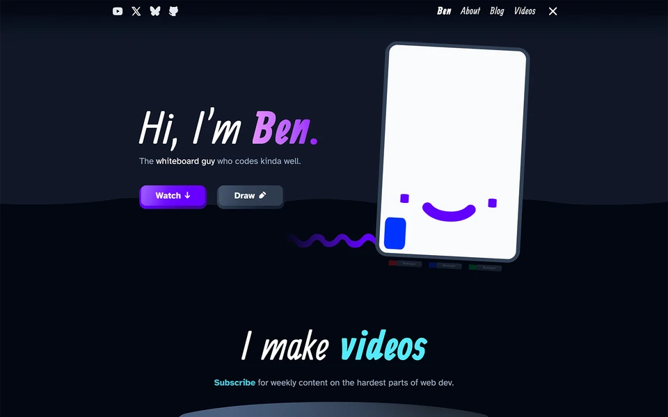 Screenshot of Bholmes.dev