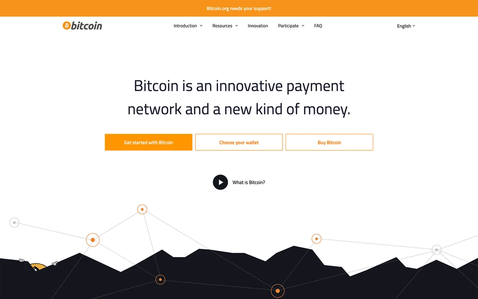 Screenshot of Bitcoin.org