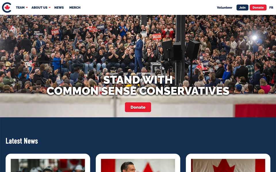 Screenshot of Conservative.ca
