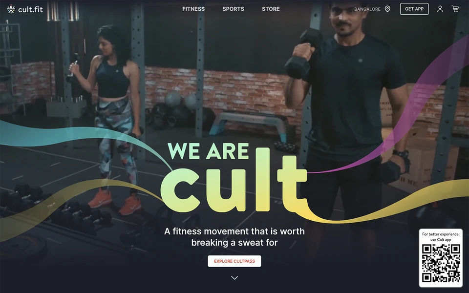 Screenshot of Cult.fit