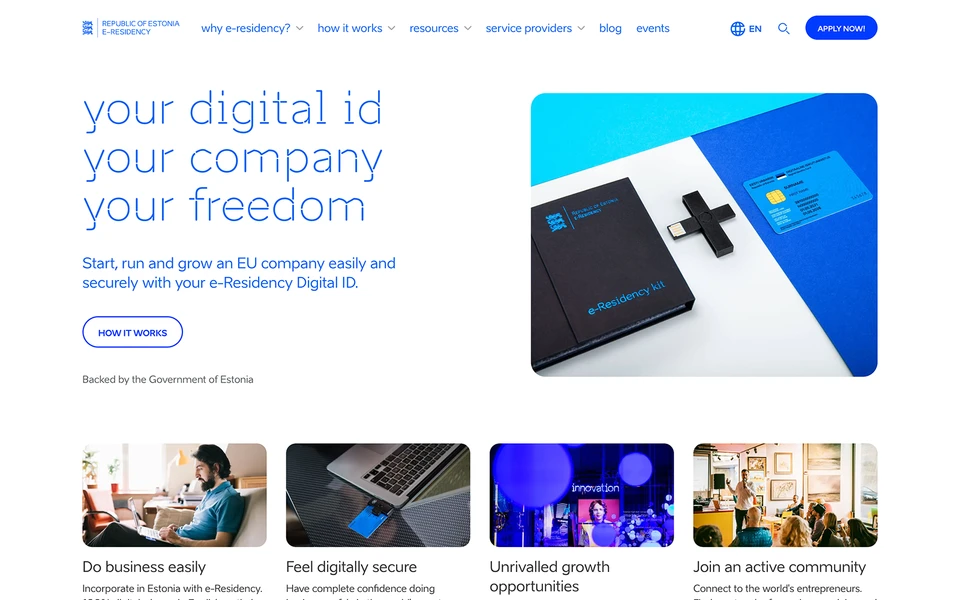 Screenshot of e-Resident.gov.ee