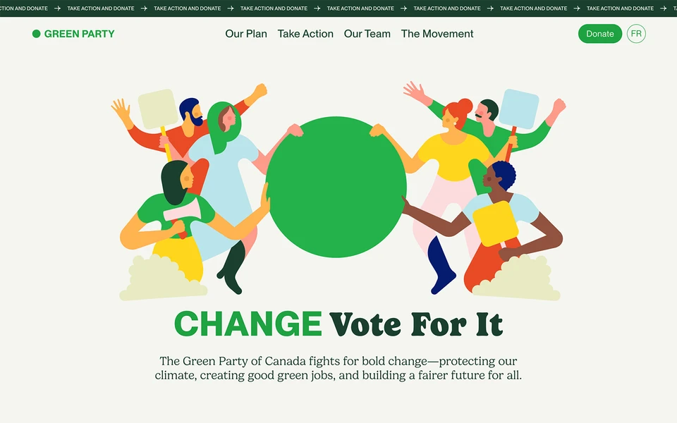 Screenshot of GreenParty.ca