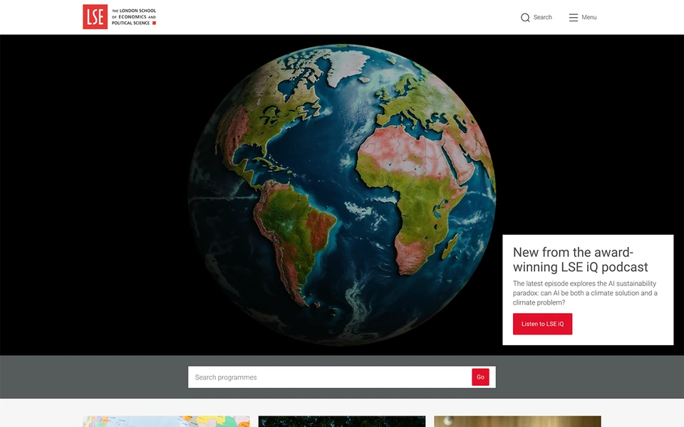 Screenshot of LSE.ac.uk