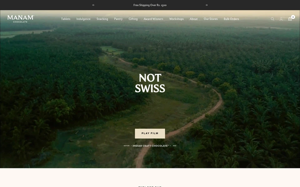 Screenshot of ManamChocolate.com