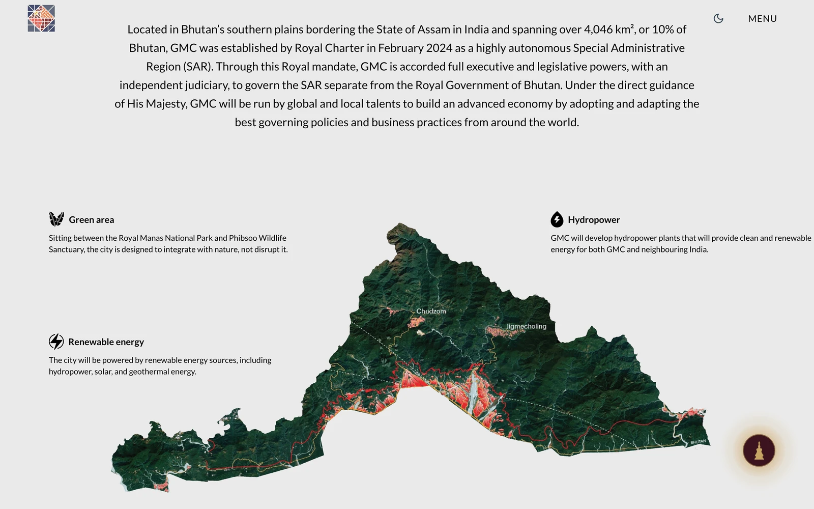 Map screenshot of GMC.bt