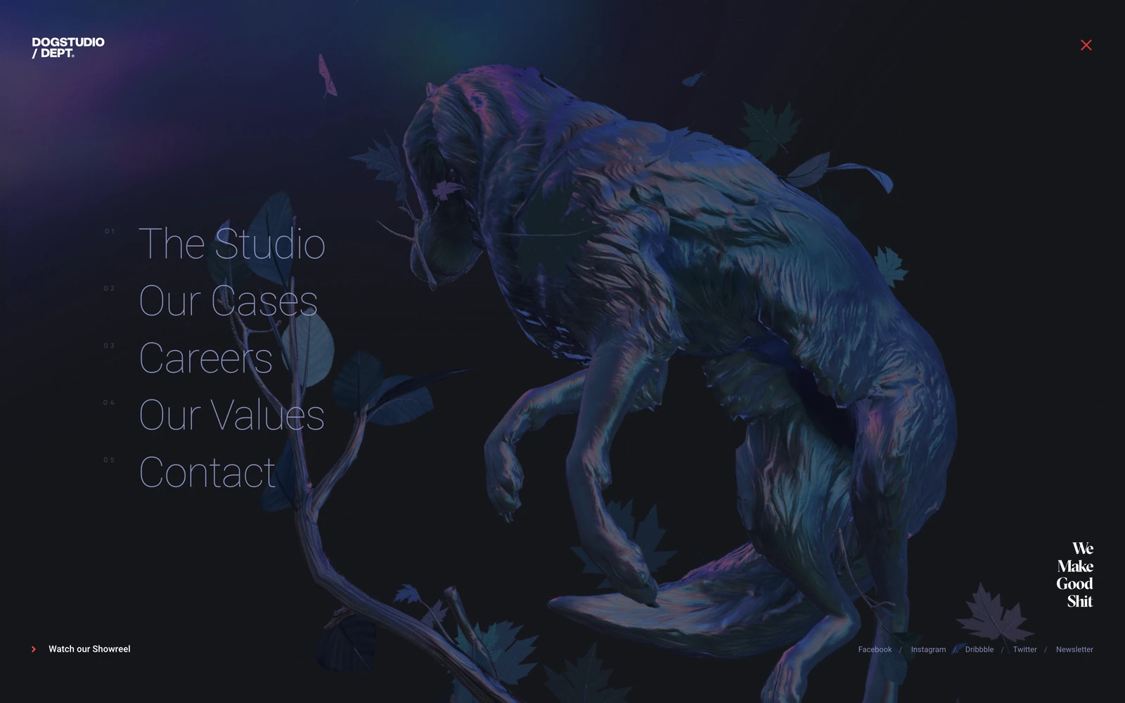 Navigation screenshot of Dogstudio.co