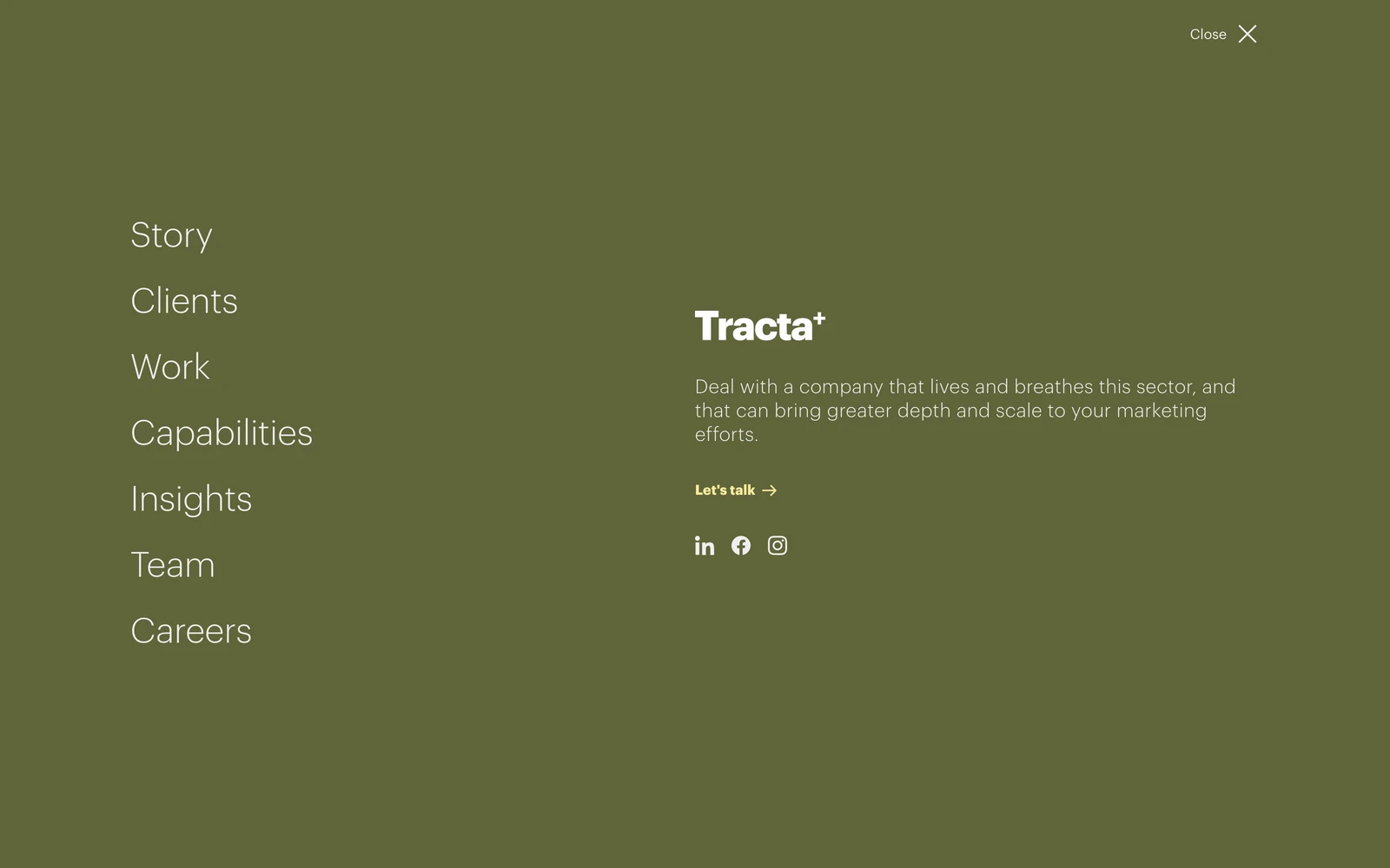 Navigation screenshot of Tracta.co.nz