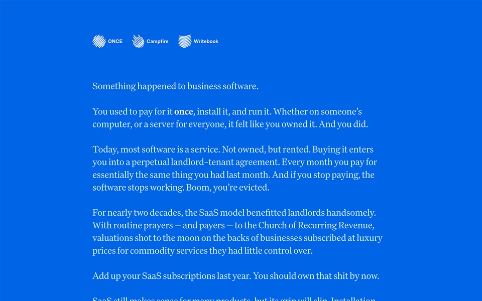 Screenshot of Once.com