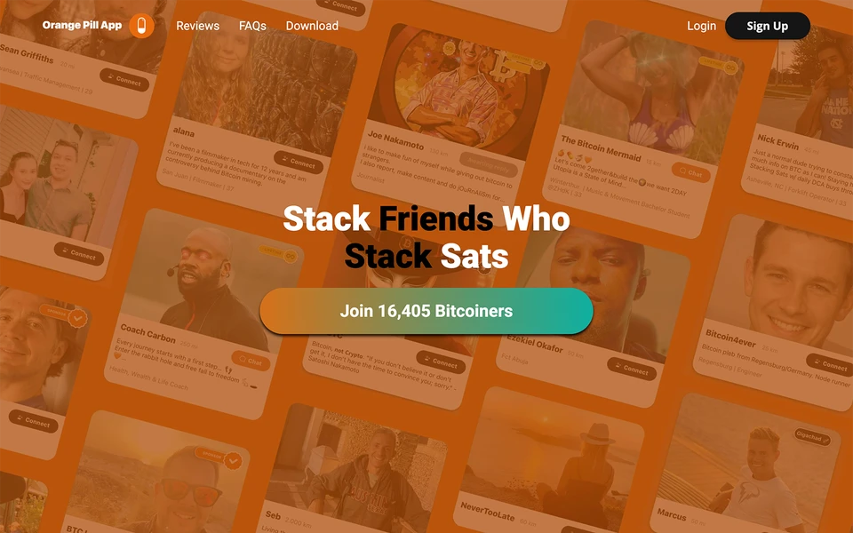 Screenshot of OrangePillApp.com