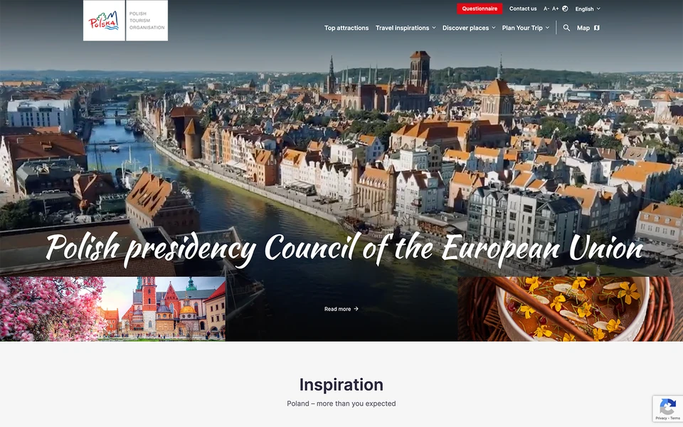 Screenshot of Poland.travel