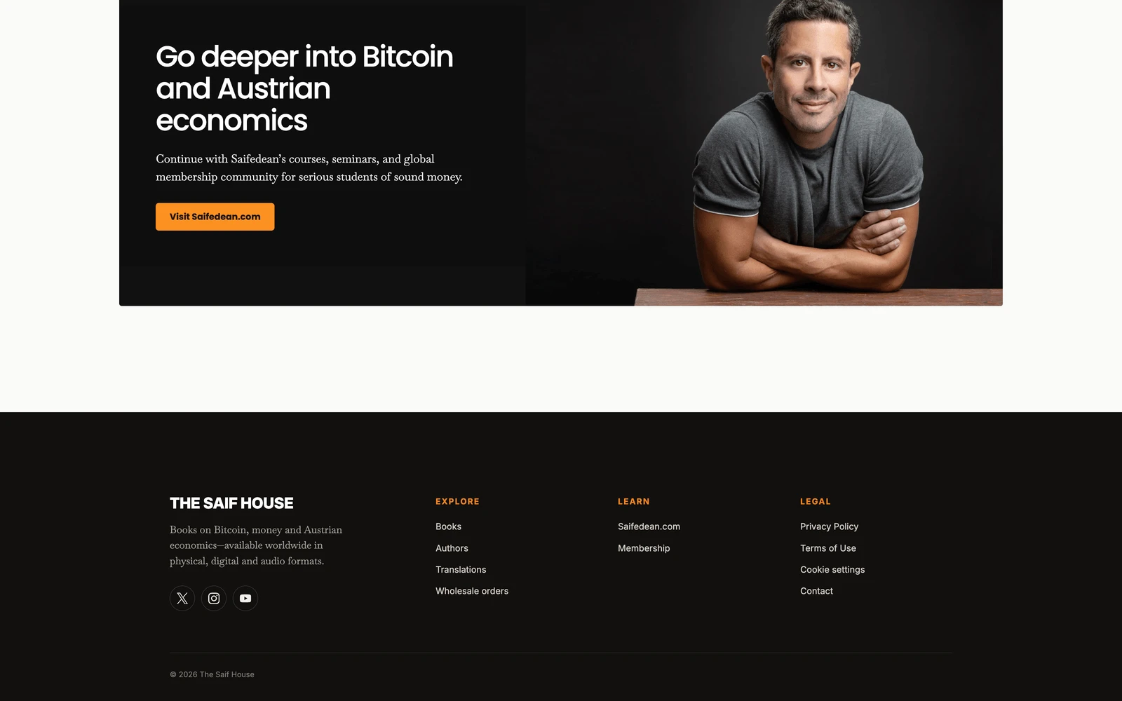 Bottom screenshot of TheSaifHouse.com