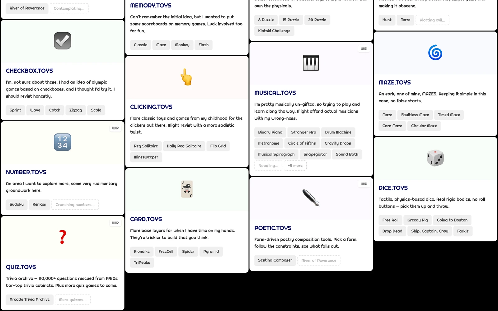 Bottom screenshot of toybox.toms.toys