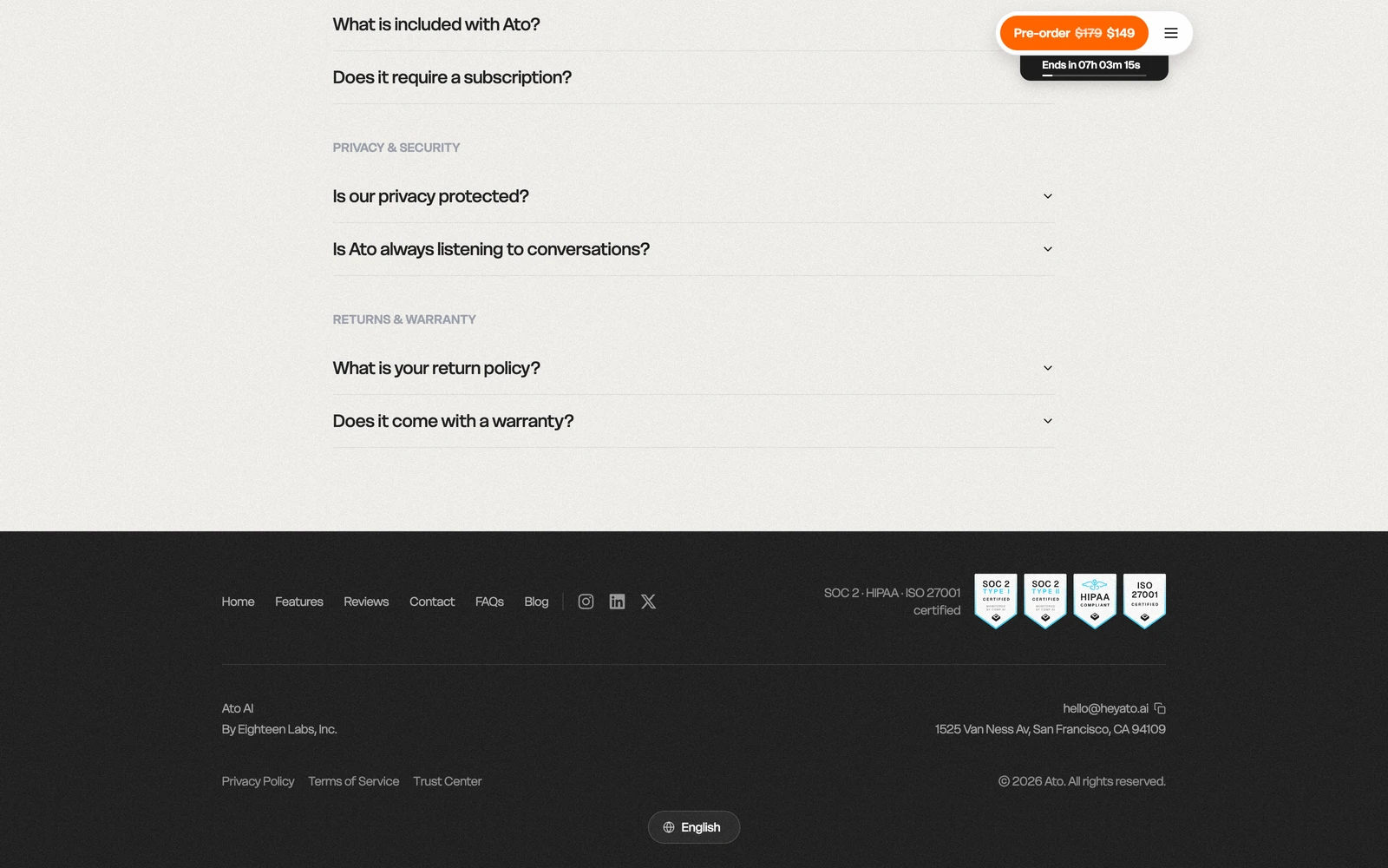 Bottom screenshot of HeyAto.ai