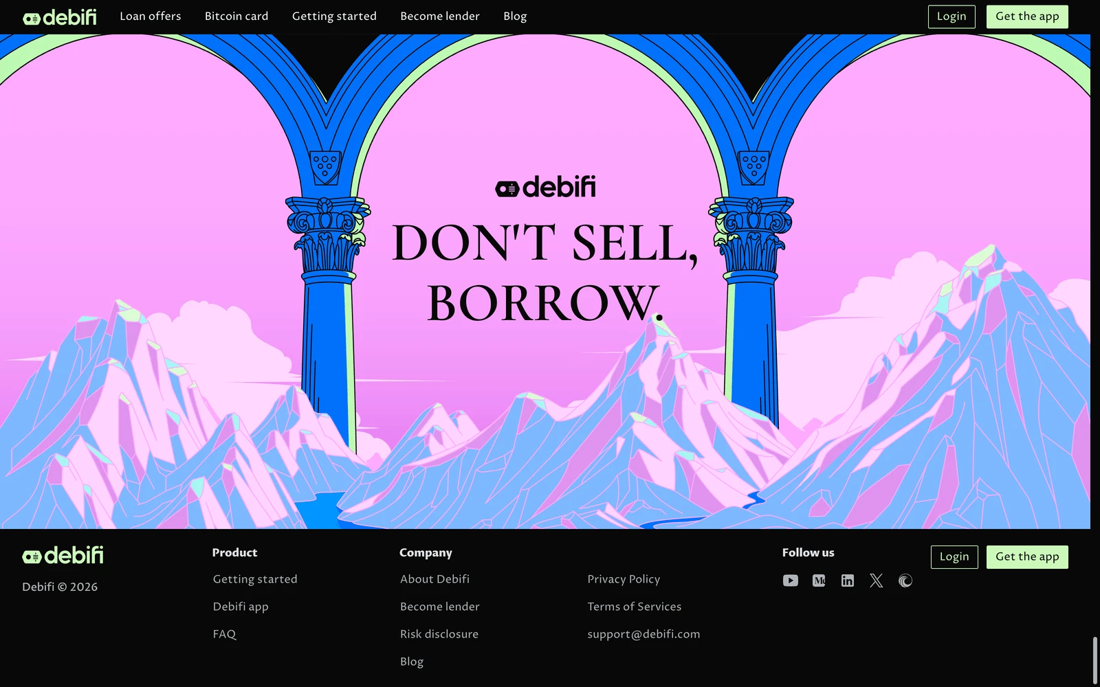 Bottom screenshot of Debifi.com