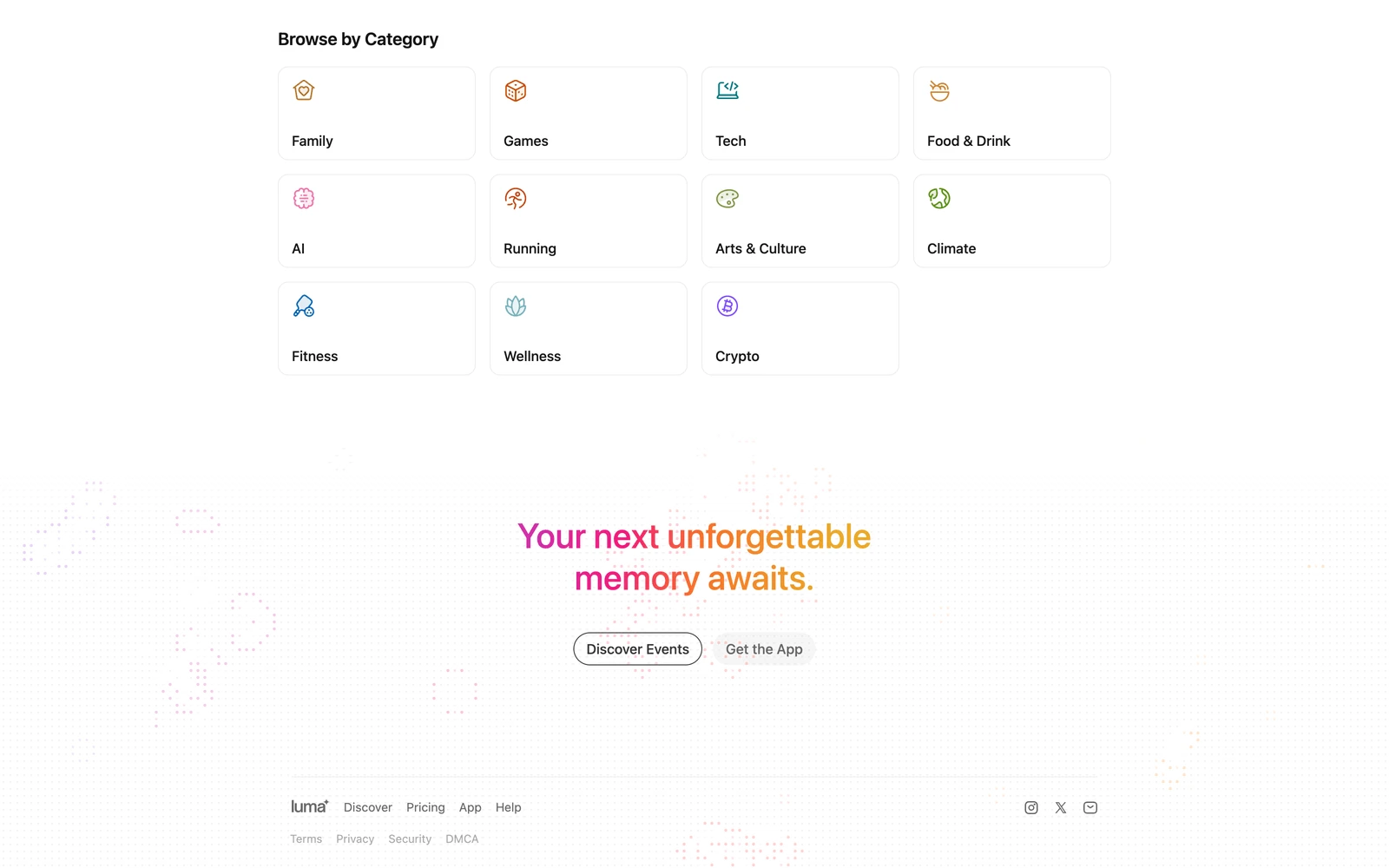 Bottom screenshot of Luma.com