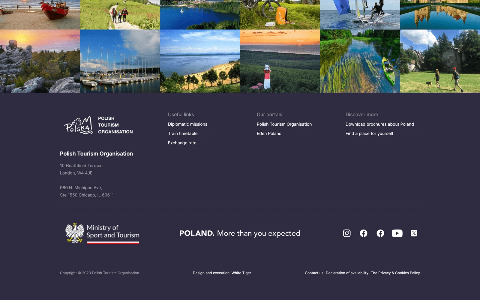 Bottom screenshot of Poland.travel