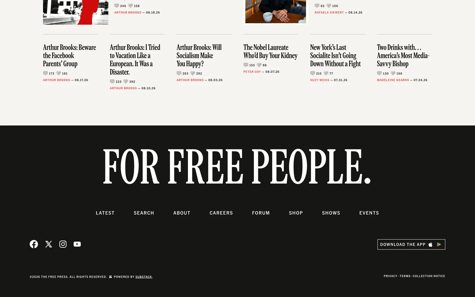 Bottom screenshot of TheFP.com