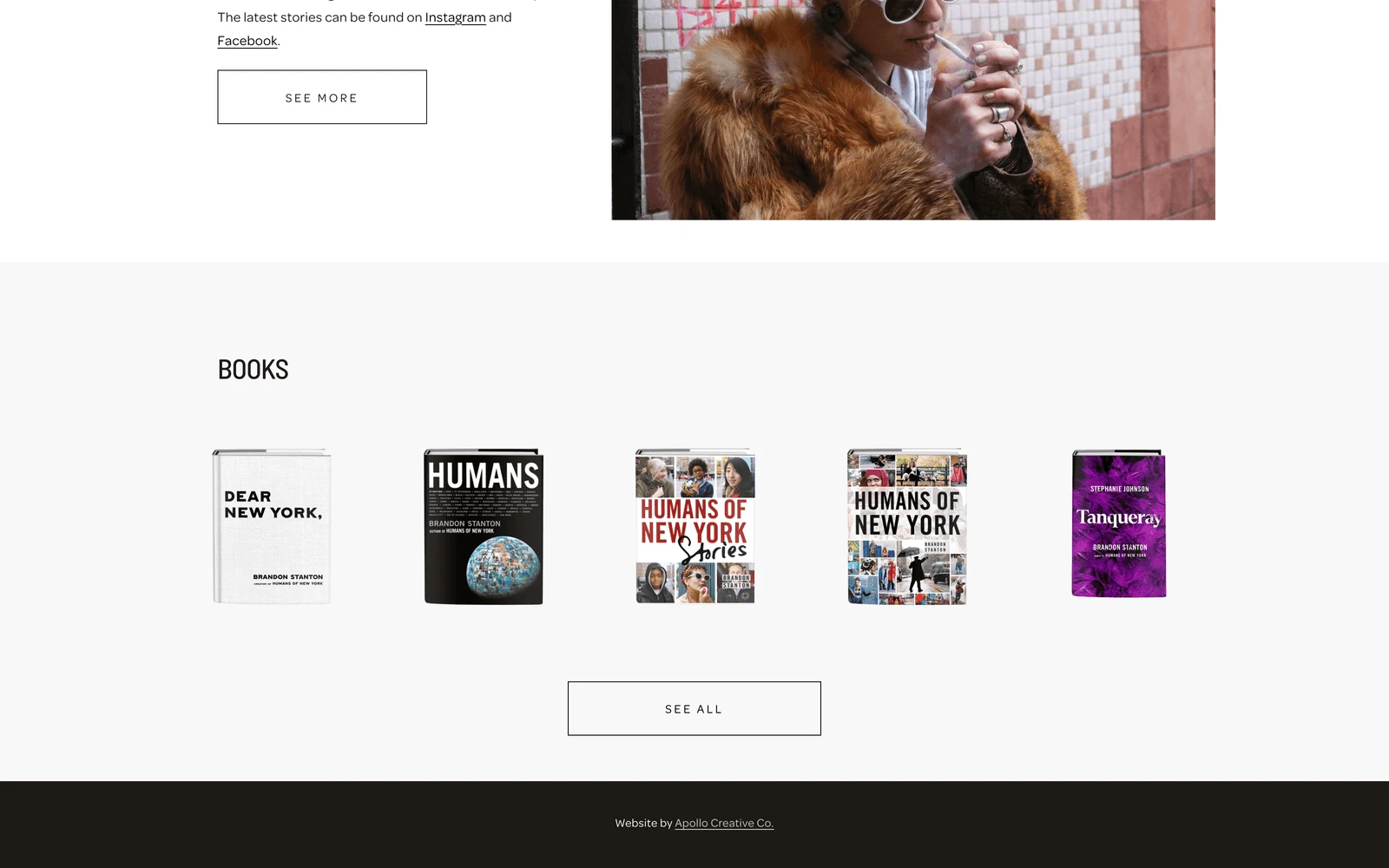 Bottom screenshot of BrandonStanton.com