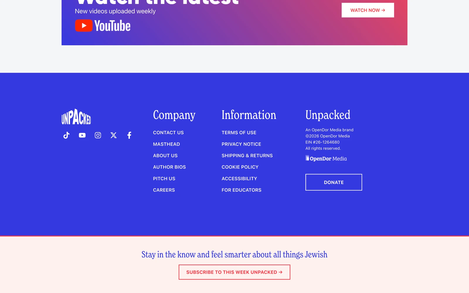 Bottom screenshot of Unpacked.media