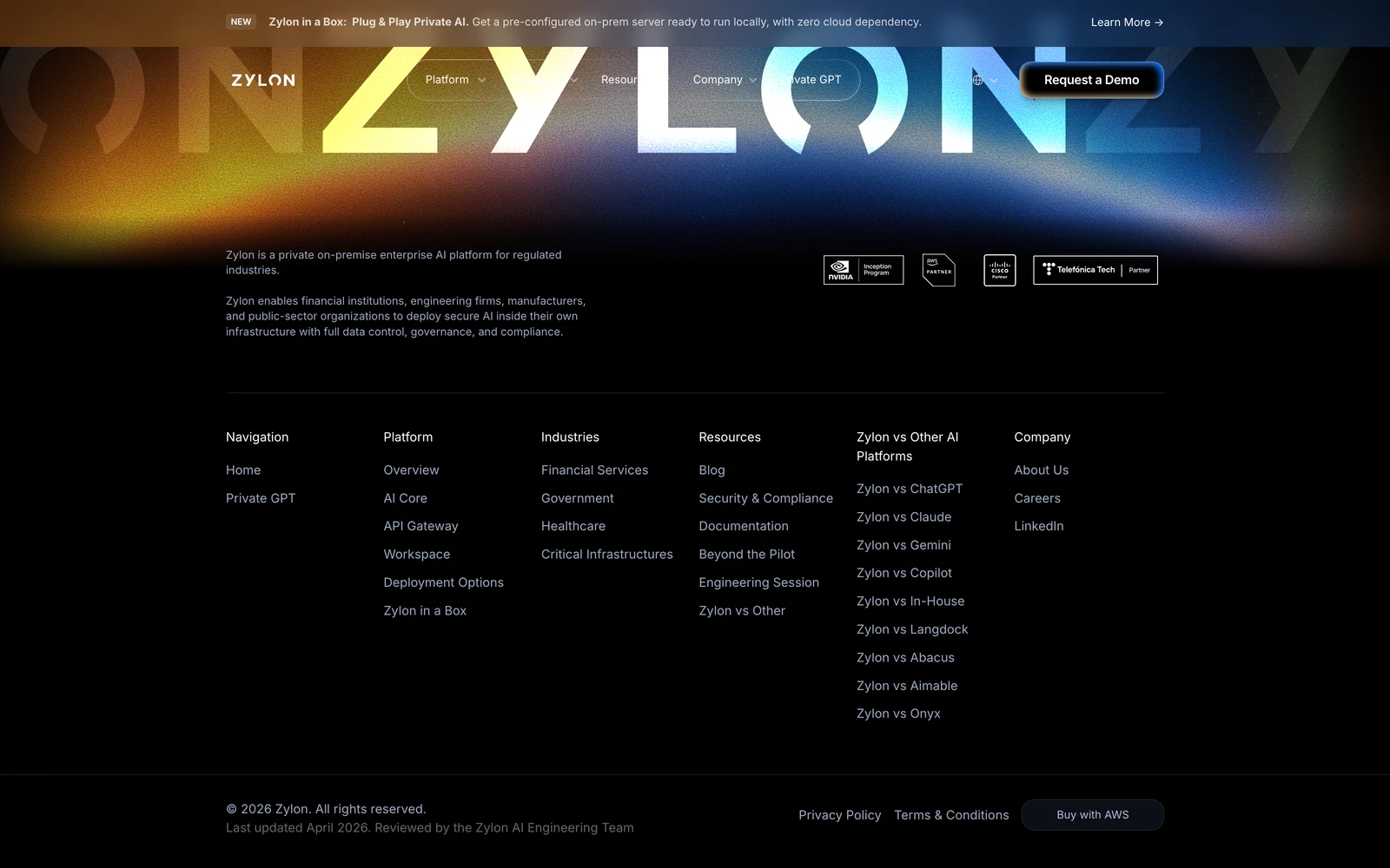 Bottom screenshot of Zylon.ai