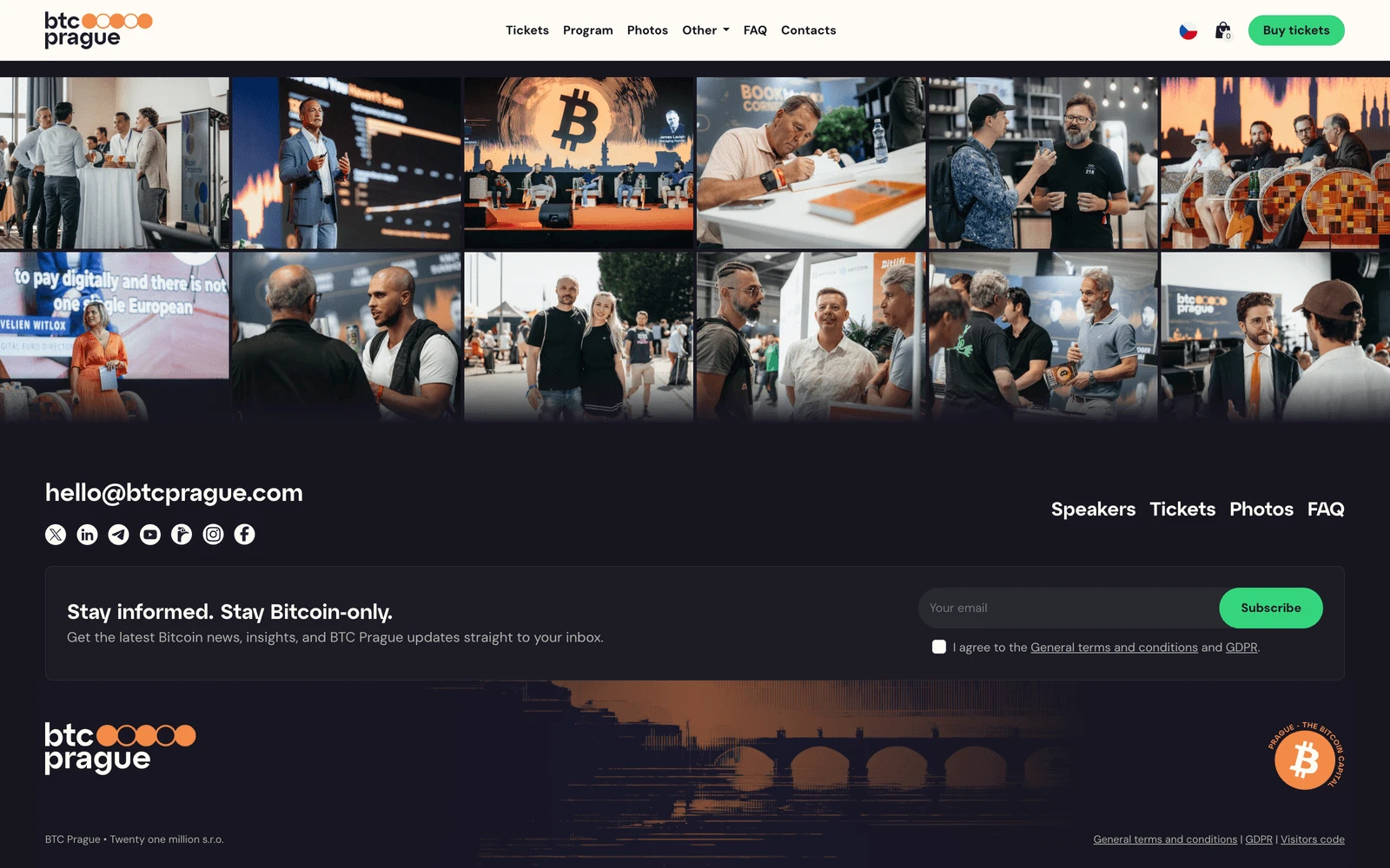 Bottom screenshot of BTCPrague.com