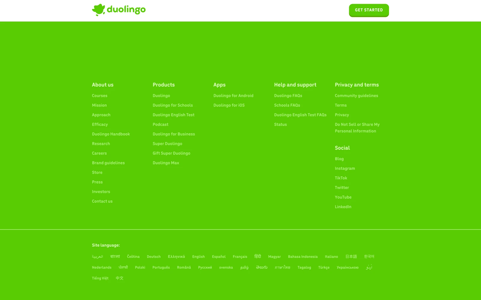 Bottom screenshot of Duolingo.com