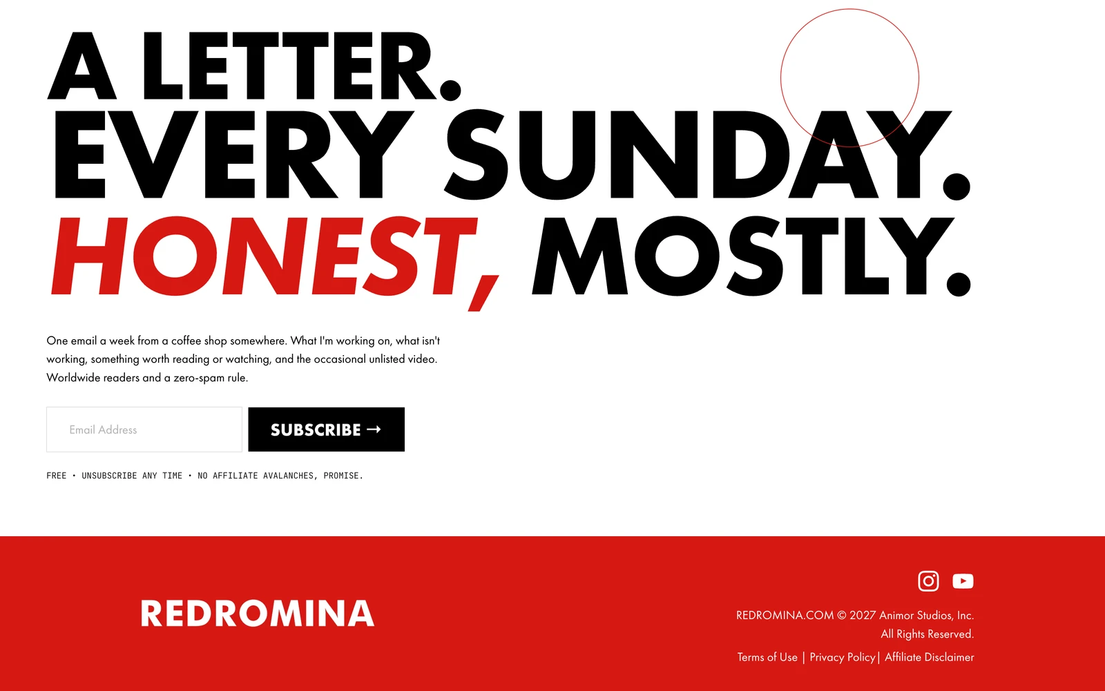 Bottom screenshot of Redromina.com