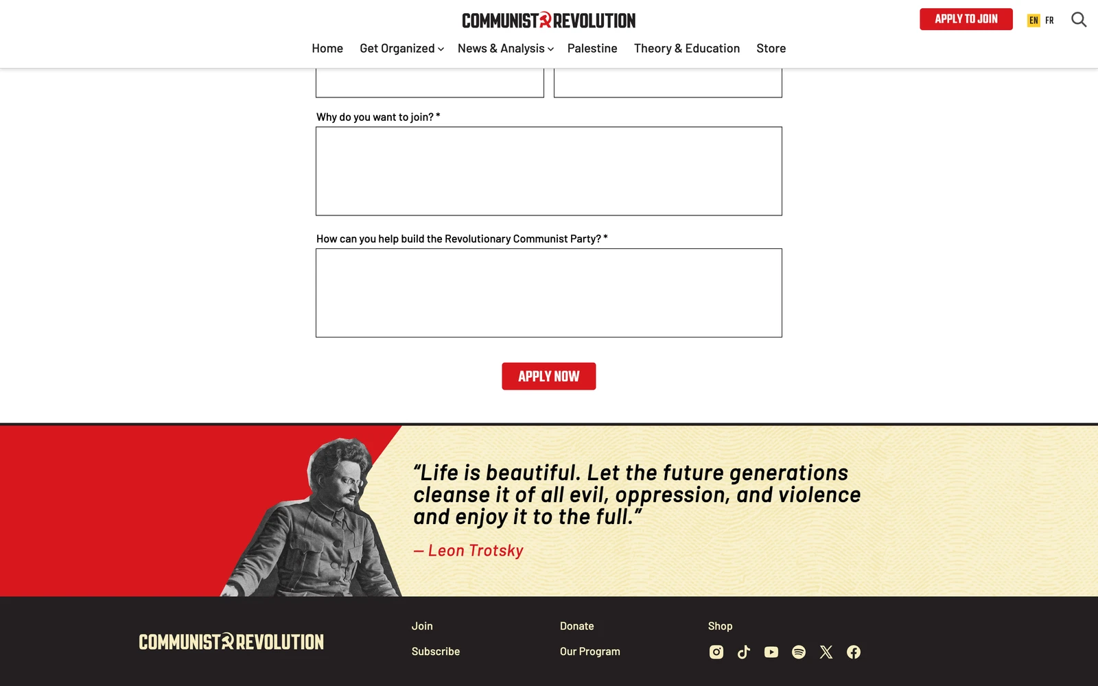 Bottom screenshot of Marxist.ca