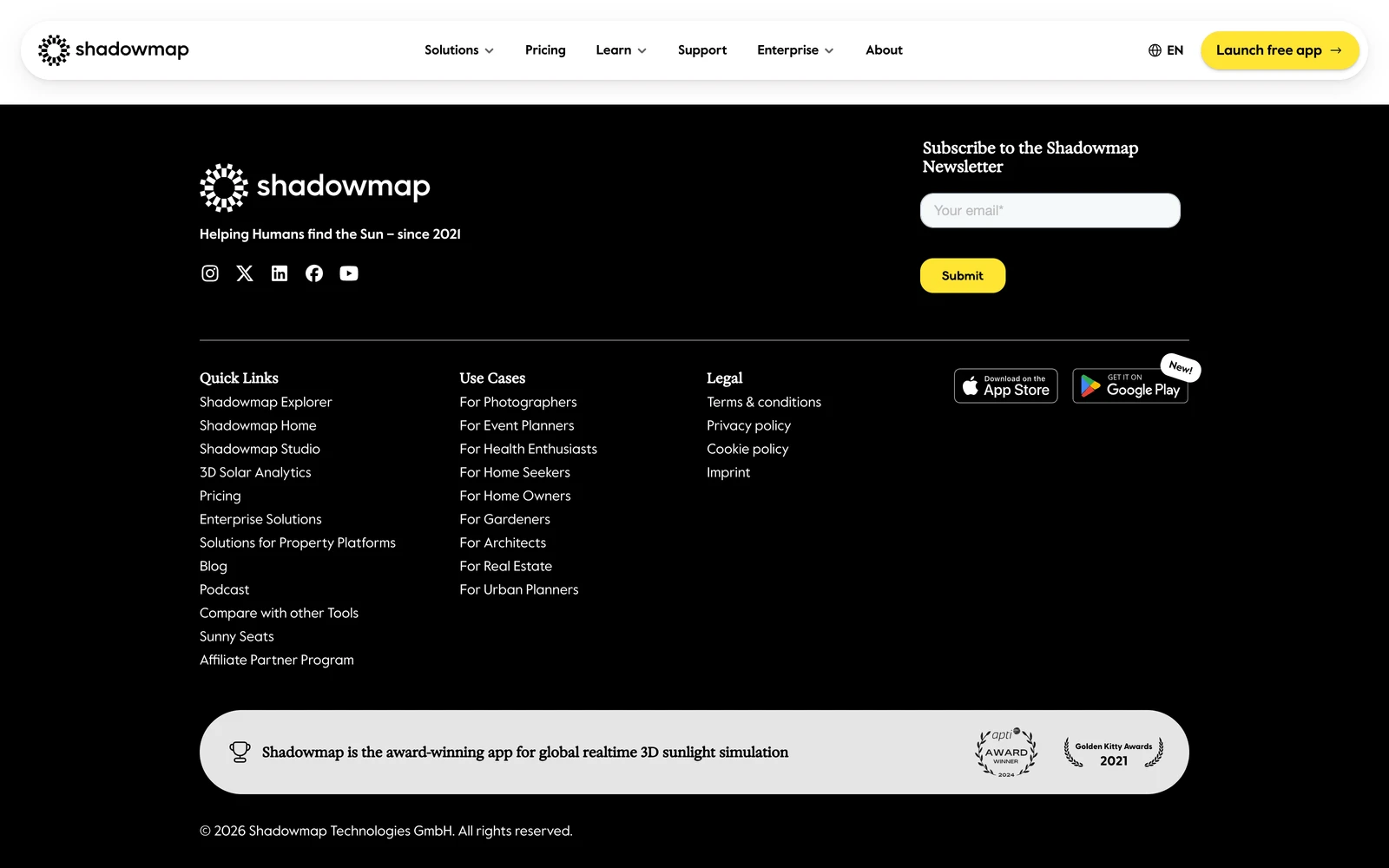 Bottom screenshot of Shadowmap.org