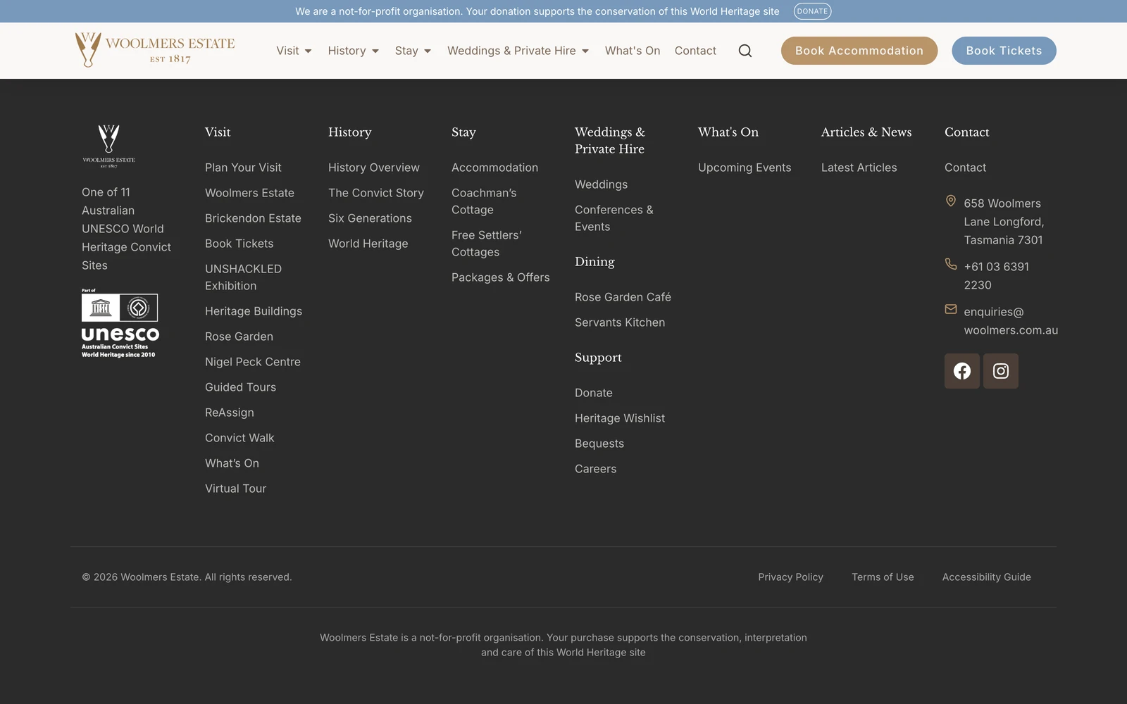 Bottom screenshot of Woolmers.com.au