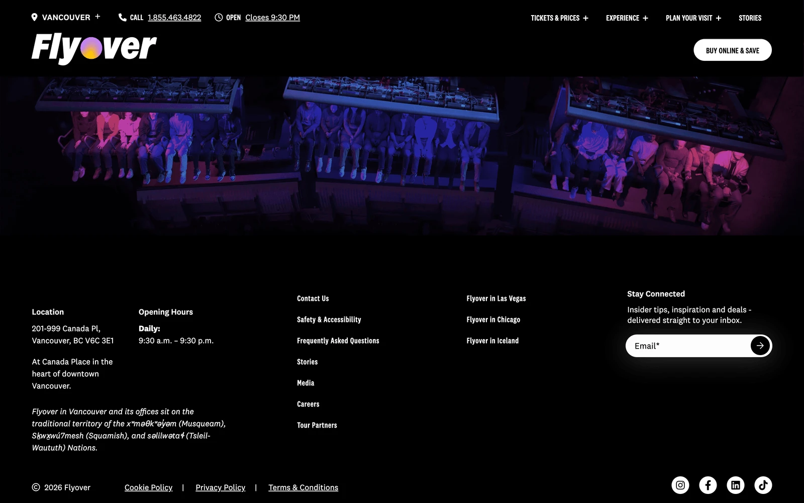Bottom screenshot of ExperienceFlyover.com