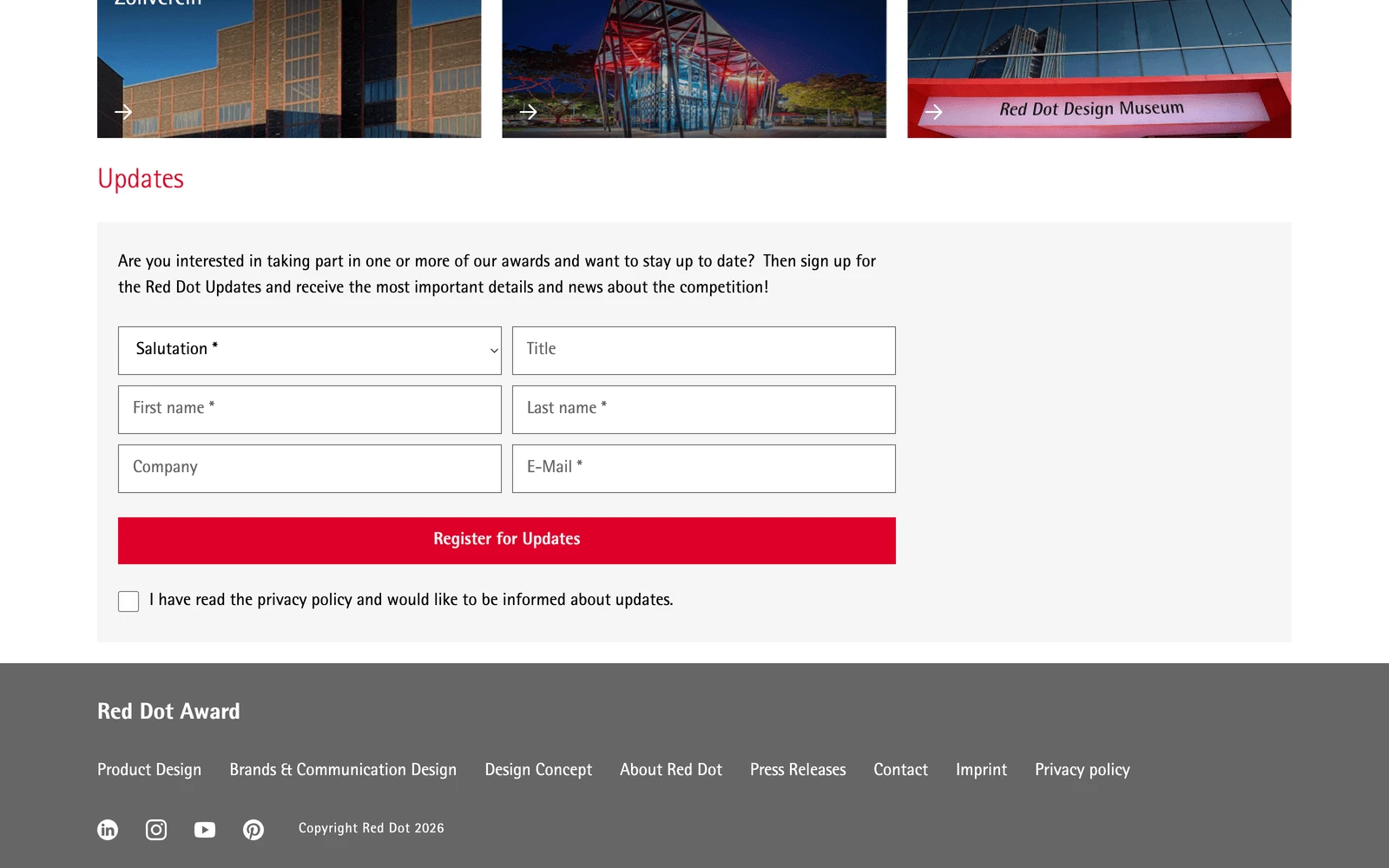 Bottom screenshot of Red-Dot.org