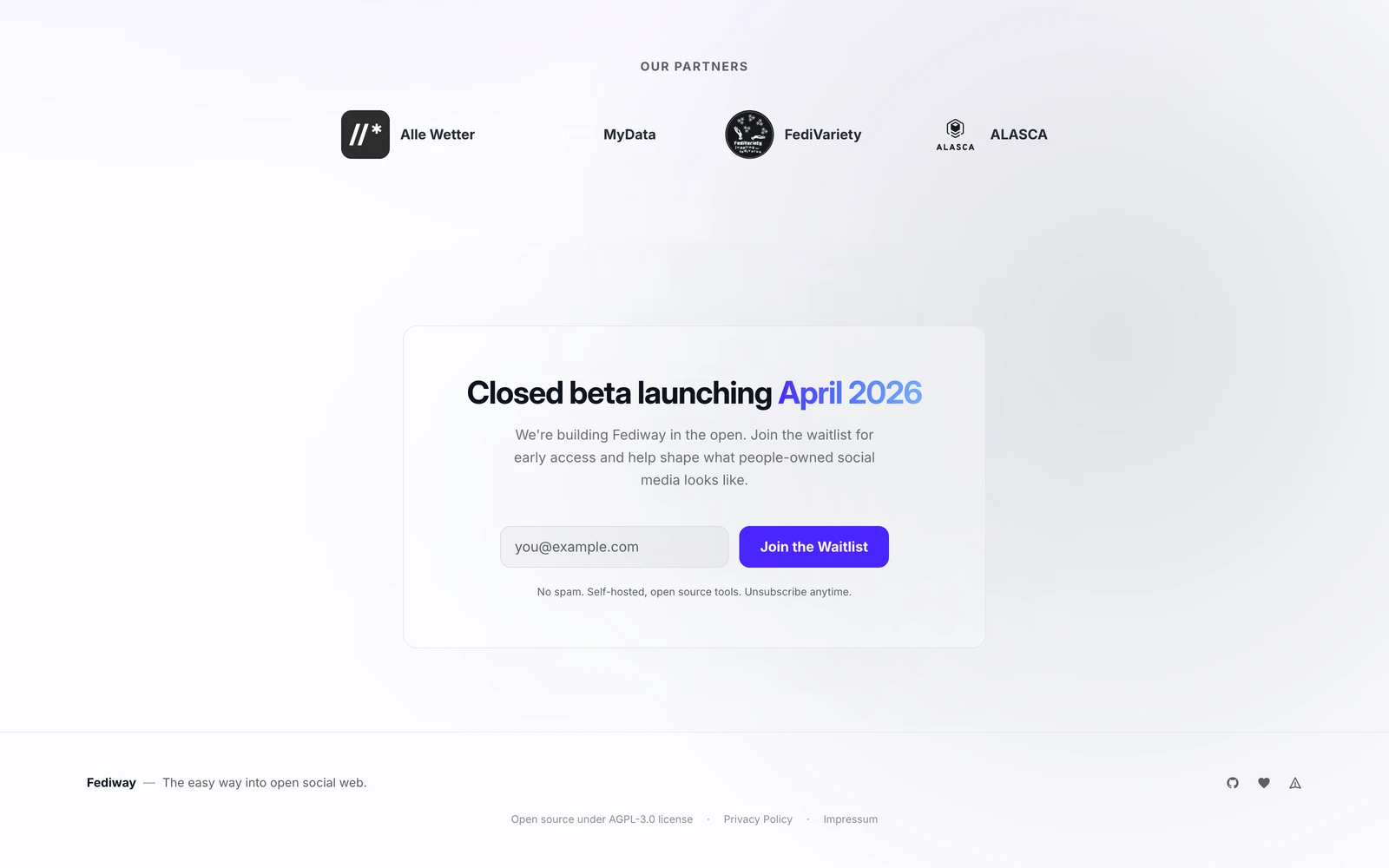 Bottom screenshot of Fediway.com