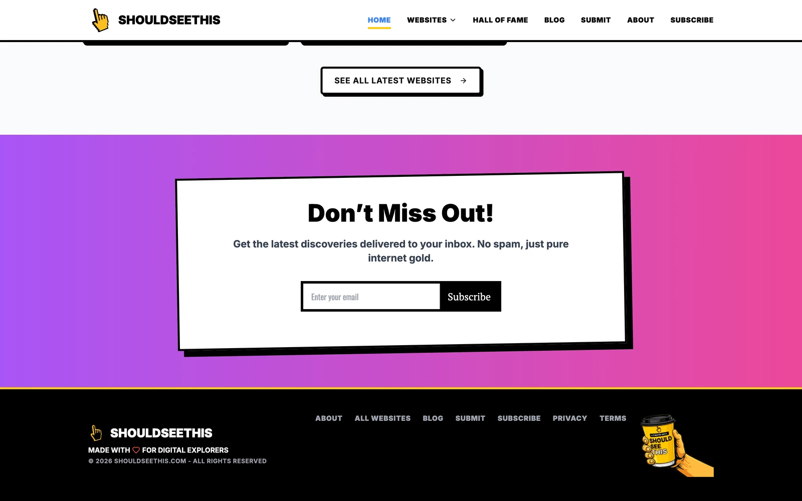 Bottom screenshot of ShouldSeeThis.com