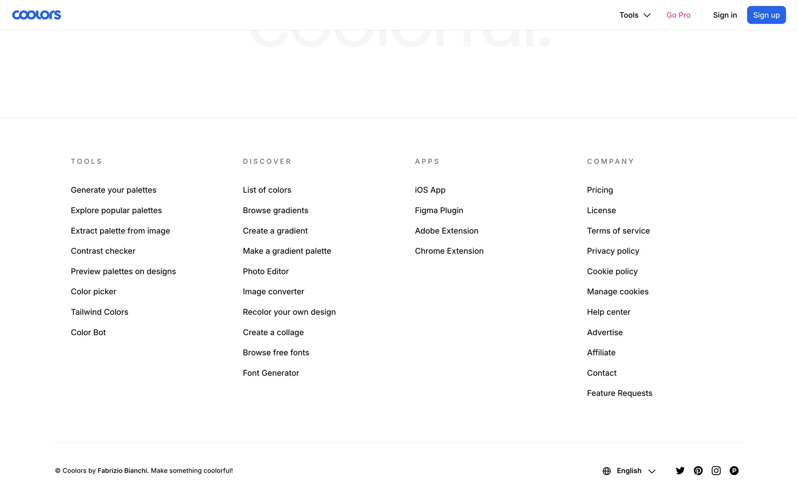 Bottom screenshot of Coolors.co