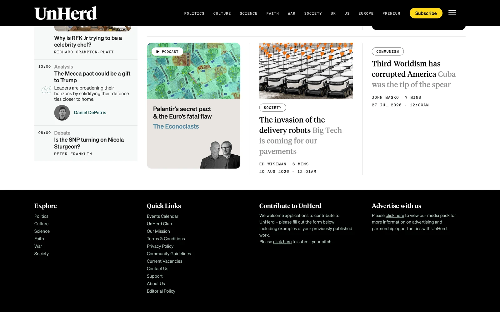 Bottom screenshot of UnHerd.com