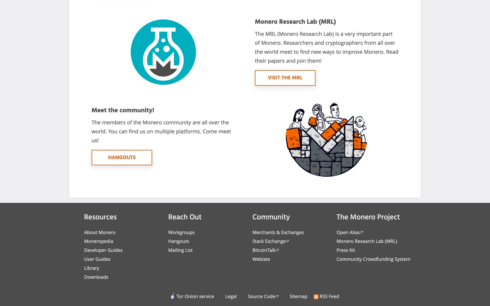 Bottom screenshot of GetMonero.org
