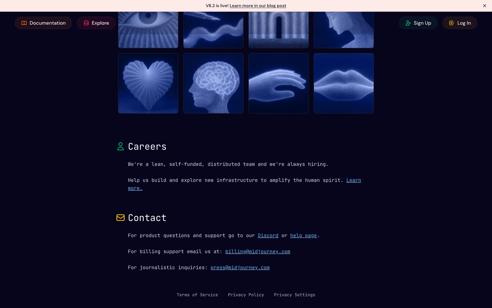 Bottom screenshot of Midjourney.com