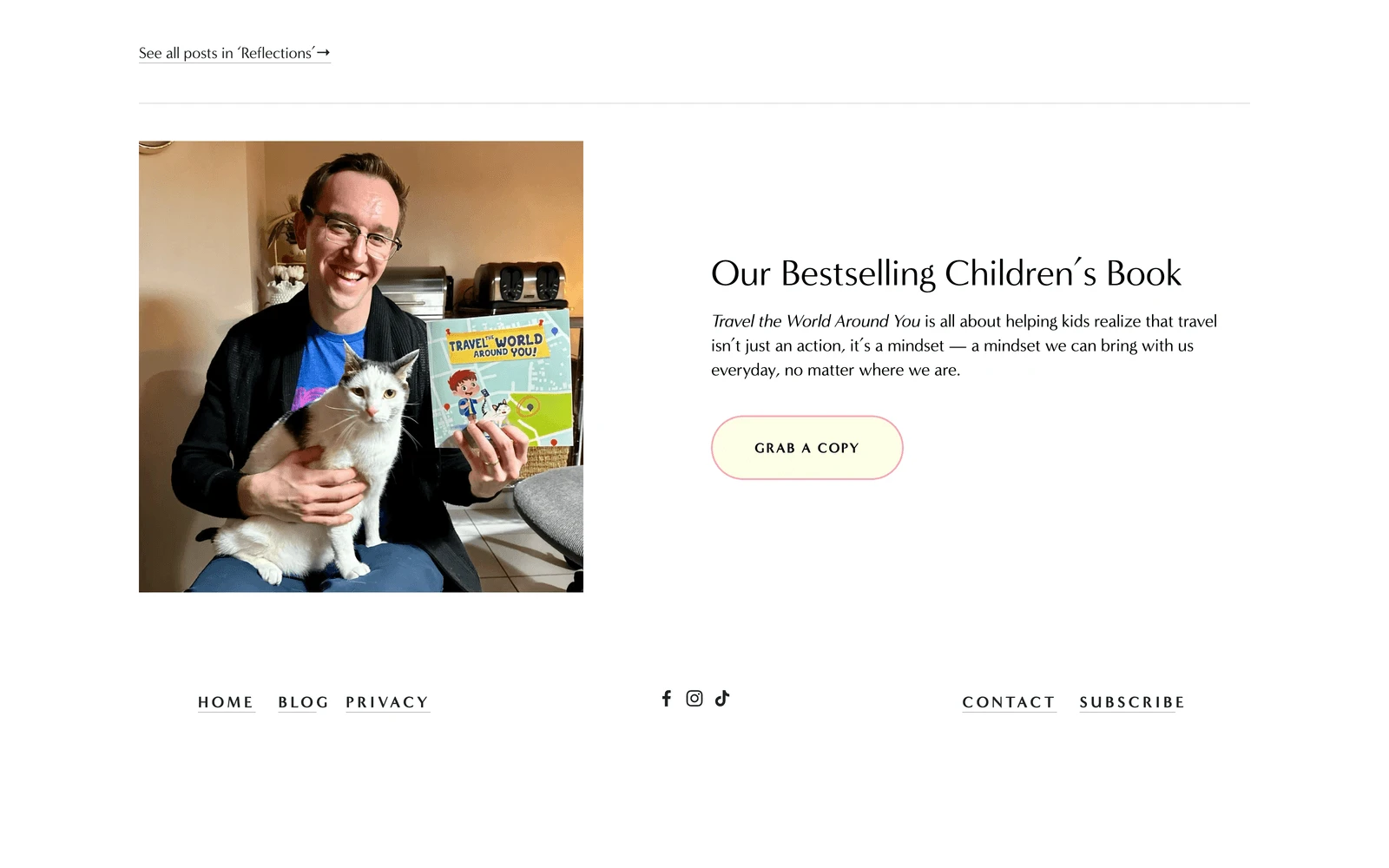 Bottom screenshot of TravelingMitch.com