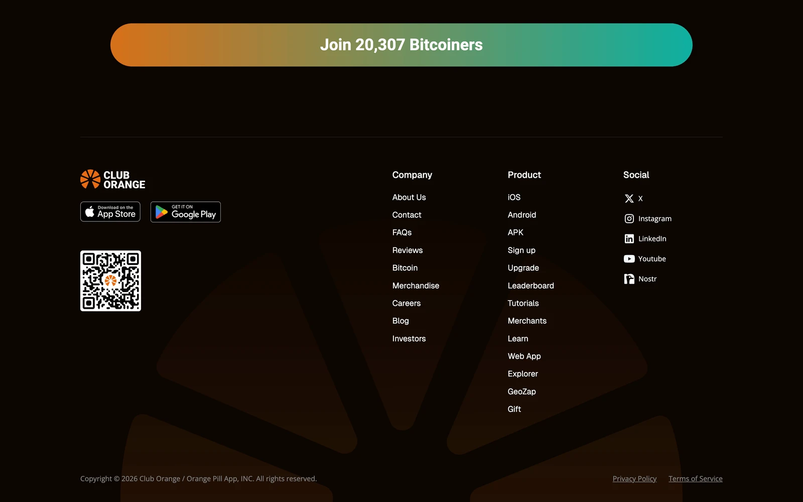 Bottom screenshot of ClubOrange.org