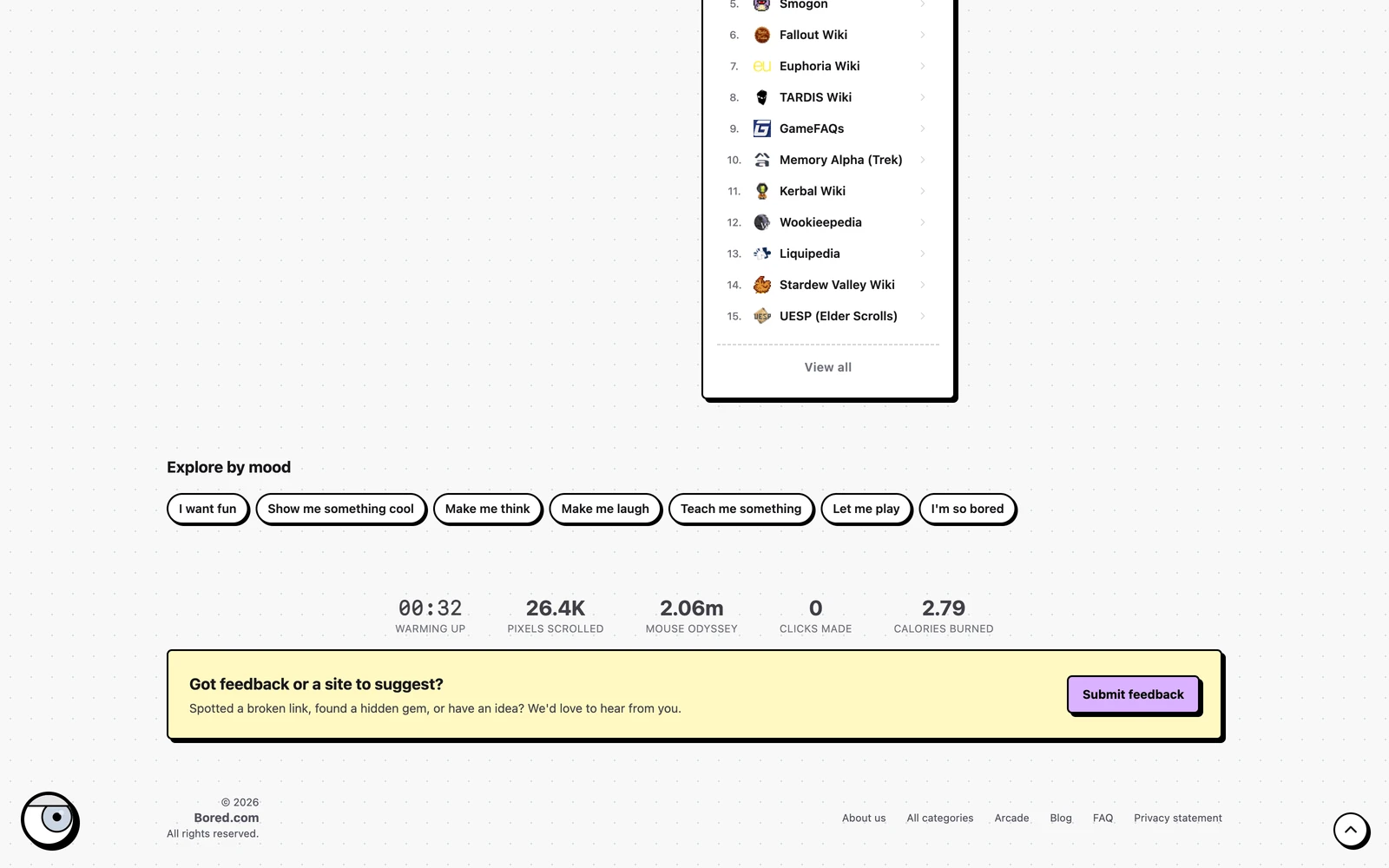 Bottom screenshot of Bored.com