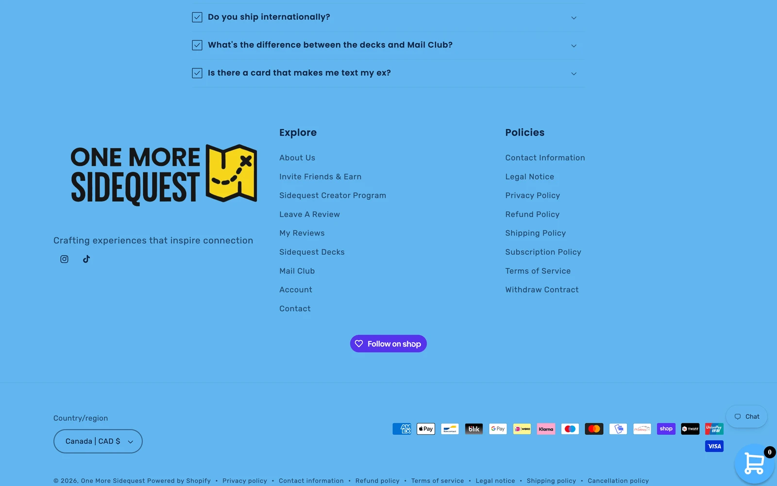 Bottom screenshot of OneMoreSidequest.com