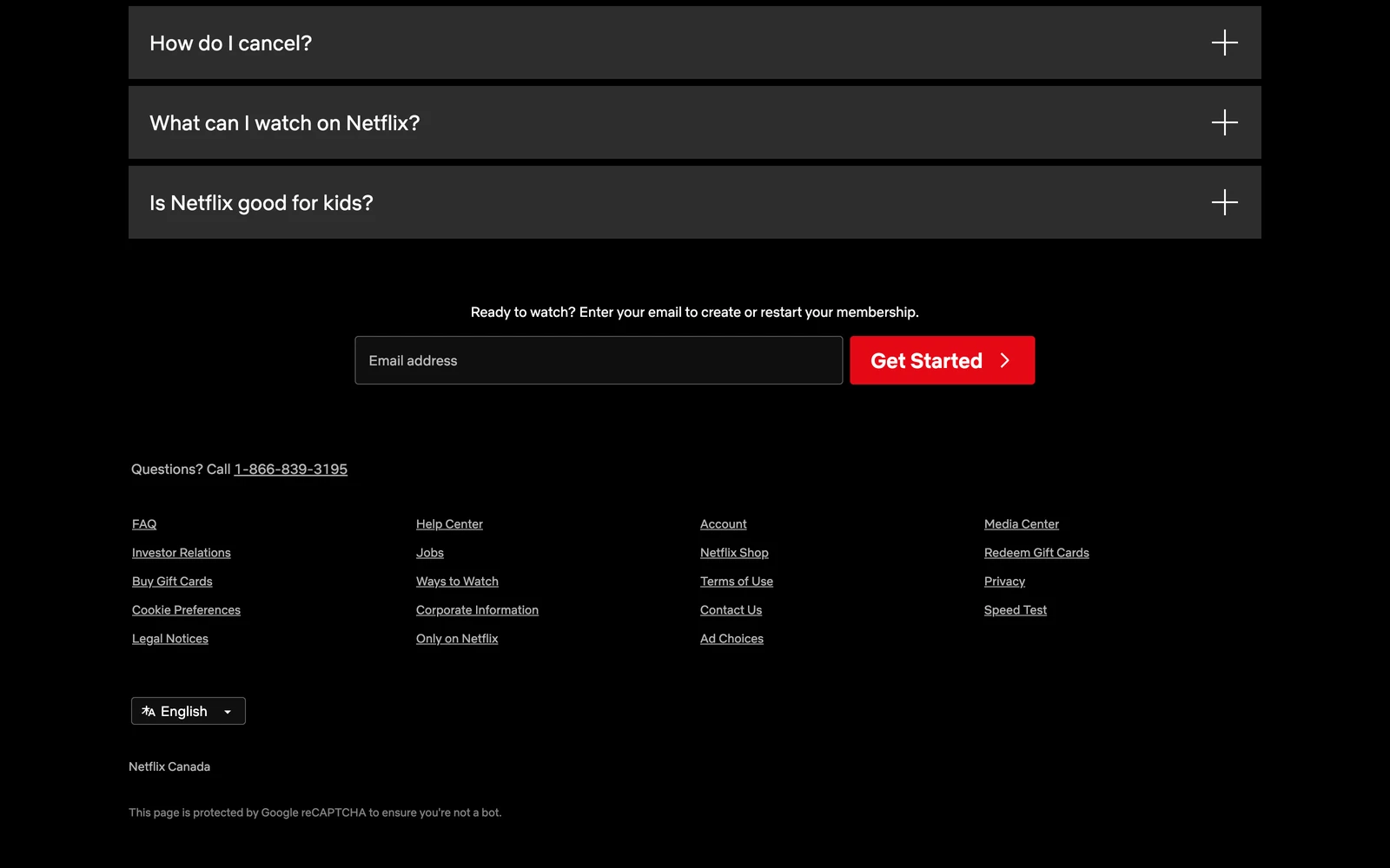 Bottom screenshot of Netflix.com