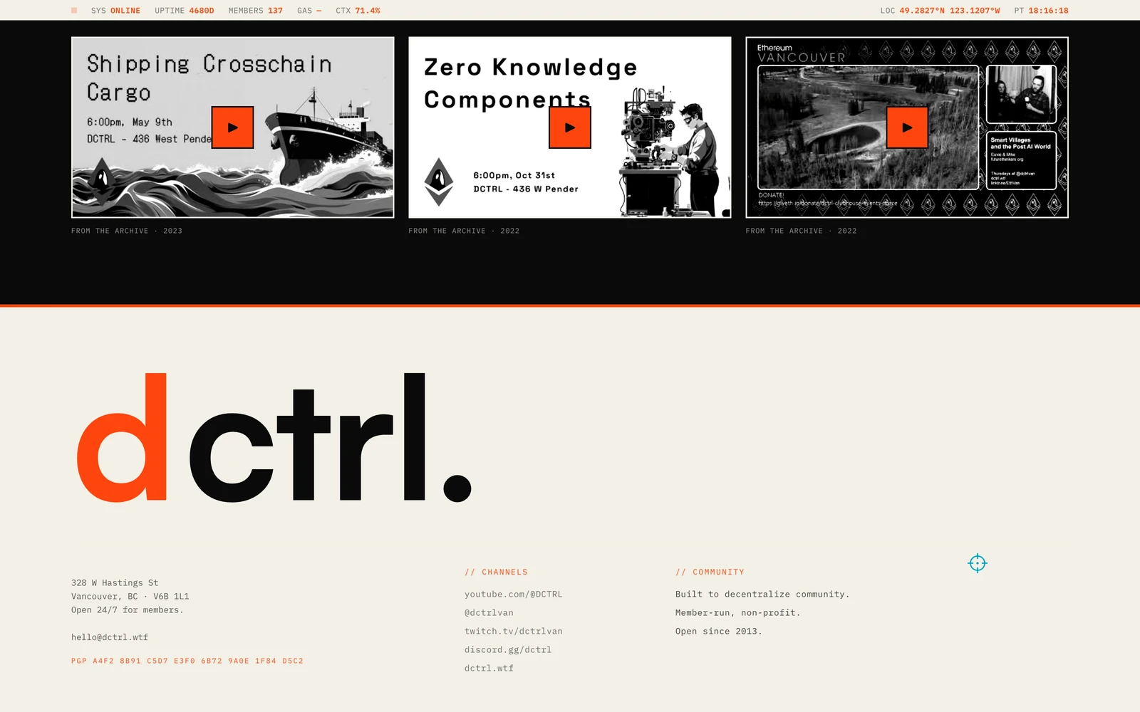 Bottom screenshot of dctrl.wtf