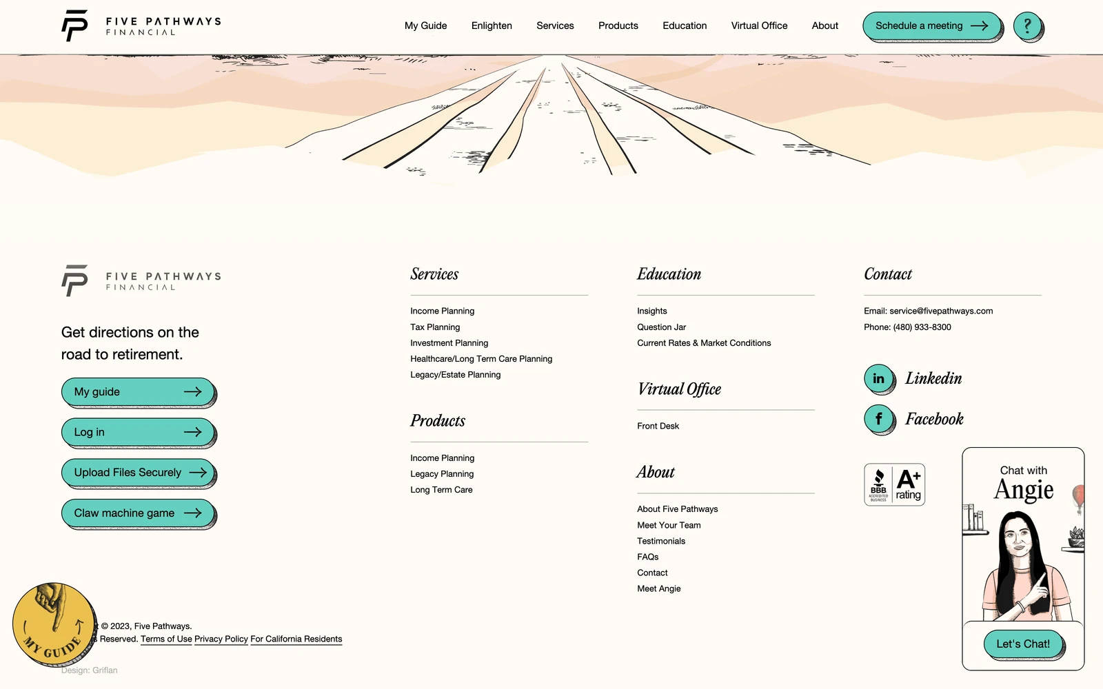 Bottom screenshot of FivePathways.com