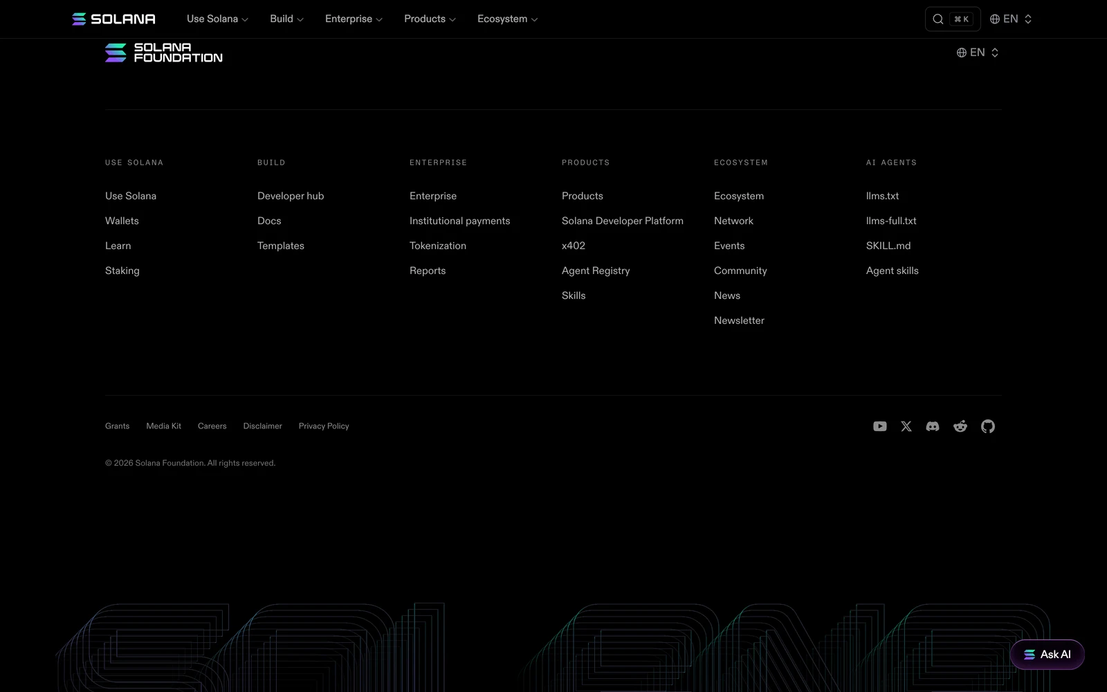 Bottom screenshot of Solana.com