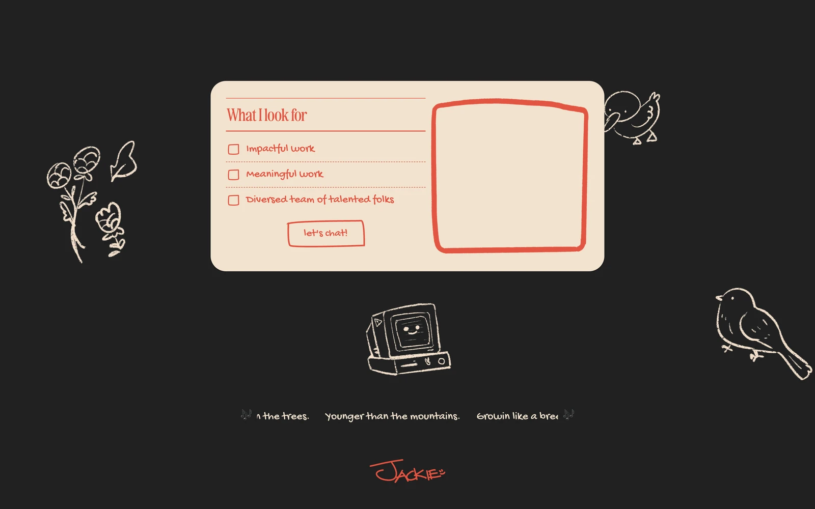 Bottom screenshot of JackieZhang.co.za