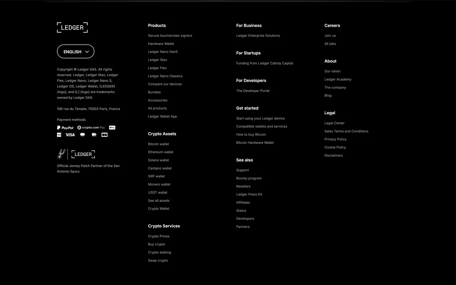 Bottom screenshot of Ledger.com