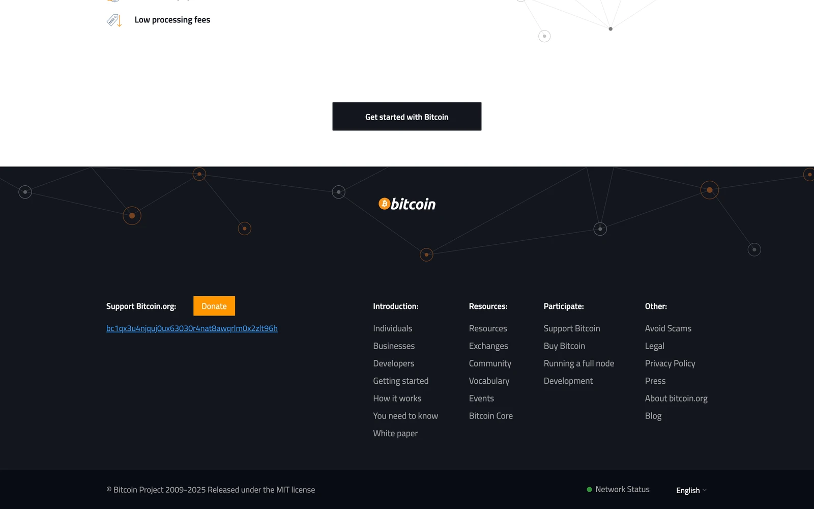 Bottom screenshot of Bitcoin.org