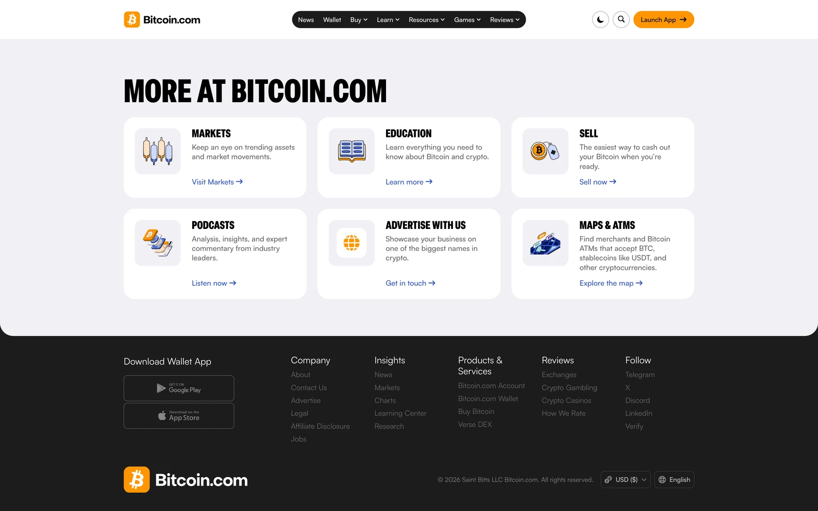 Bottom screenshot of Bitcoin.com
